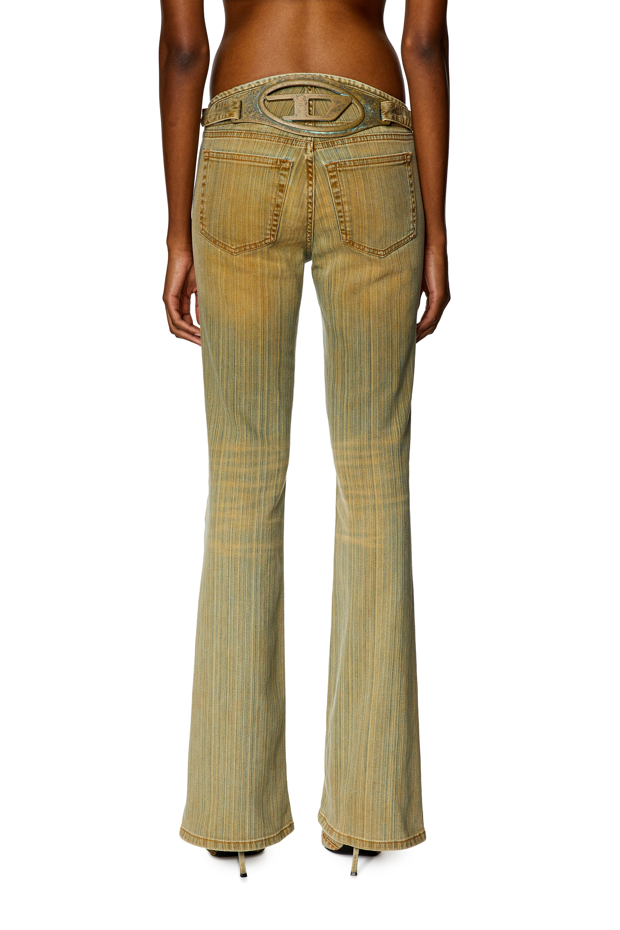 Logo-plaque flared jeans - Brown