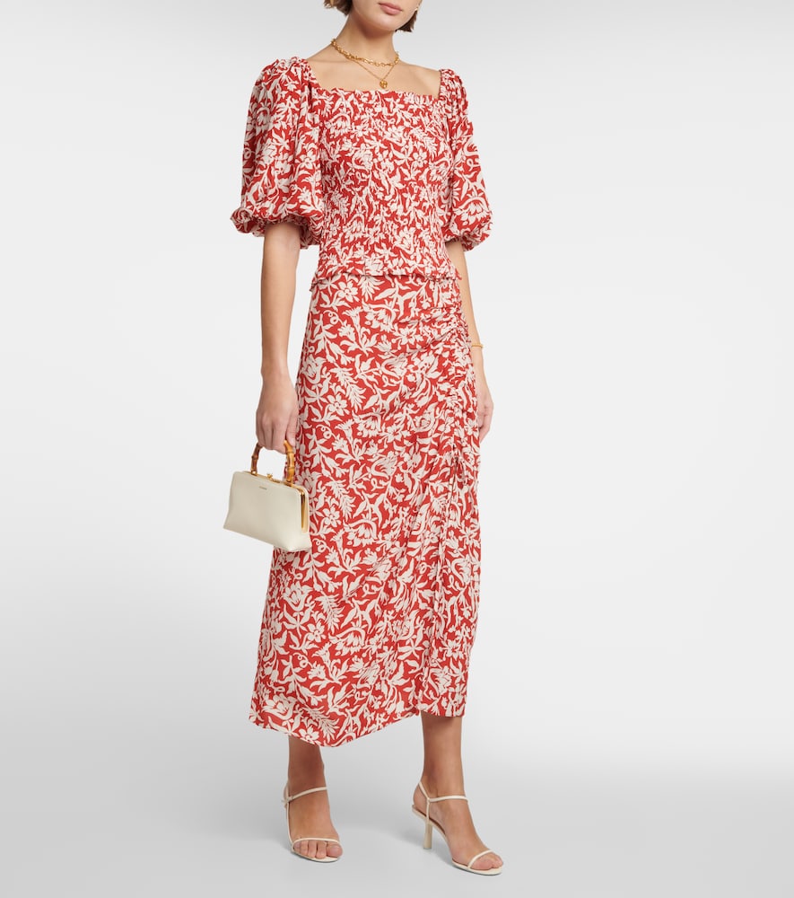 Polo Ralph Lauren Floral shirred crêpe top