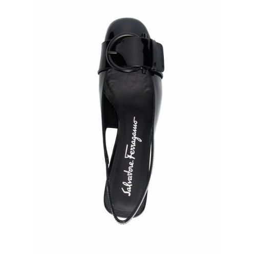 Briget 55 patent leather slingback pumps - Black