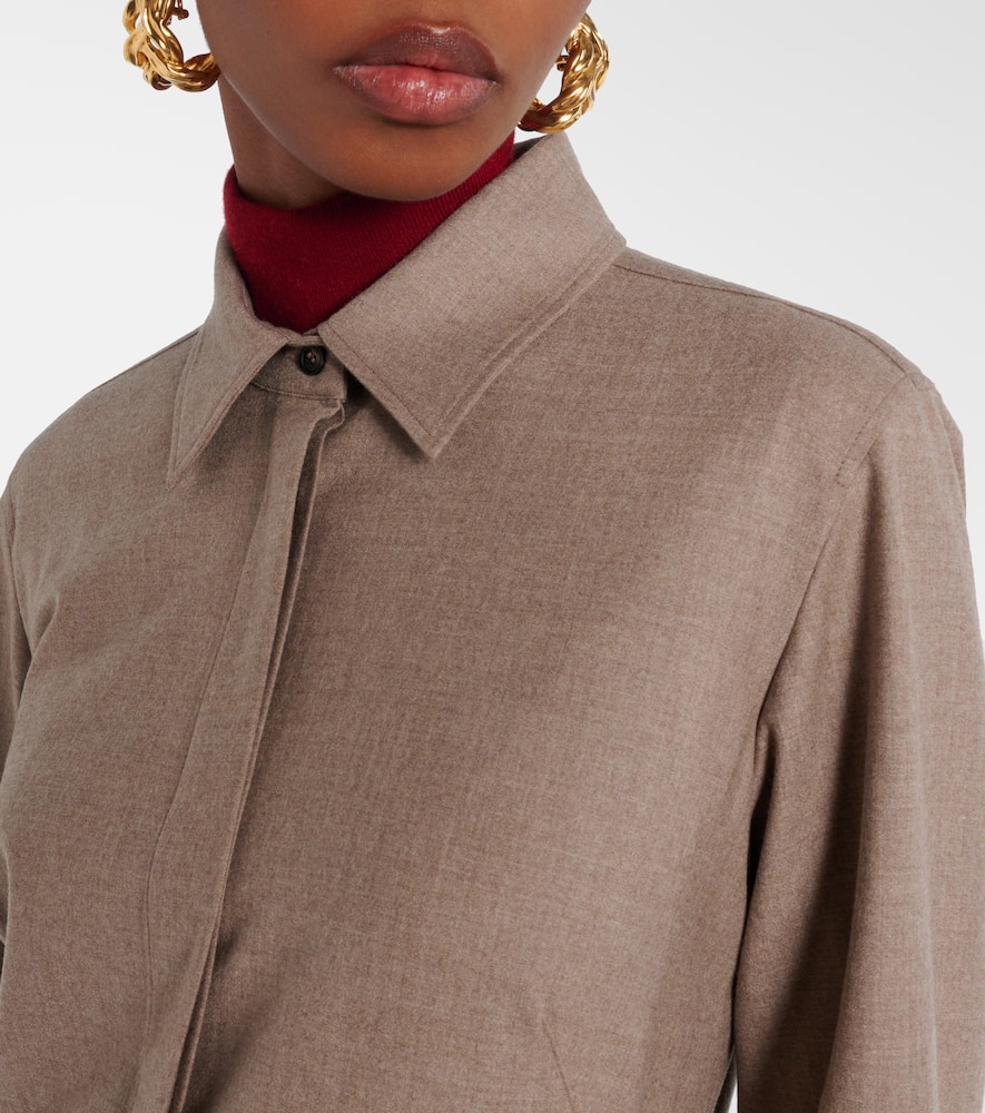Pallino cashmere-blend shirt dress