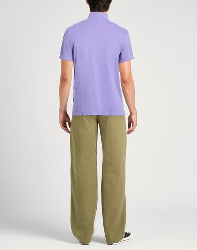 Man Polo shirt Purple Size M Cotton