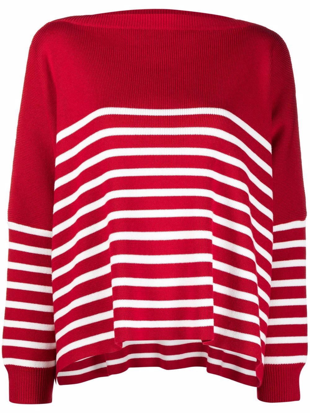 Horizontal-stripe jumper - Red