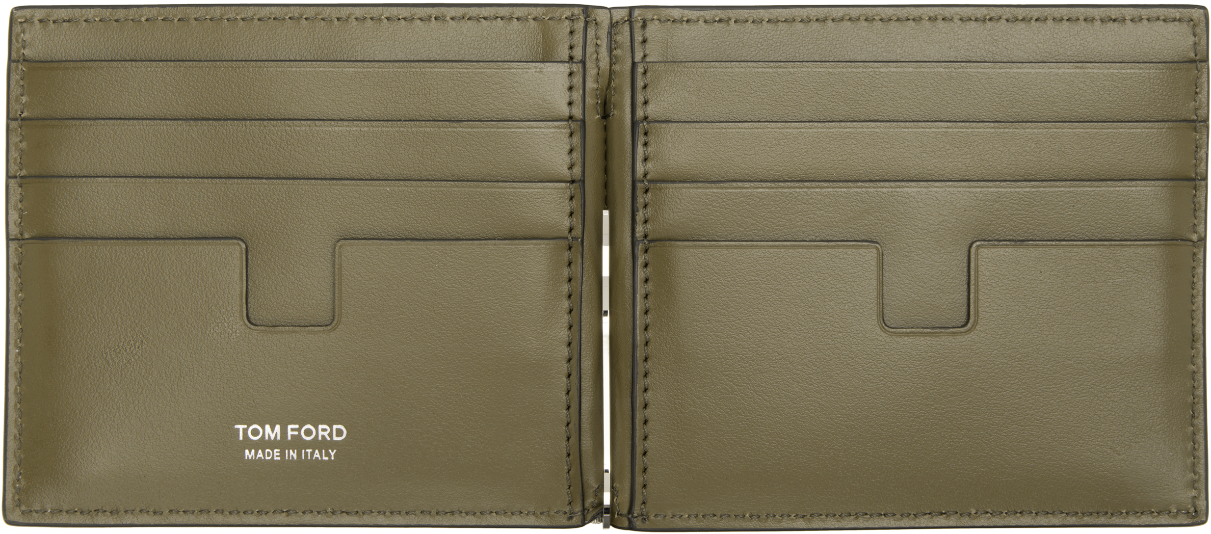 Khaki T line Money Clip Wallet