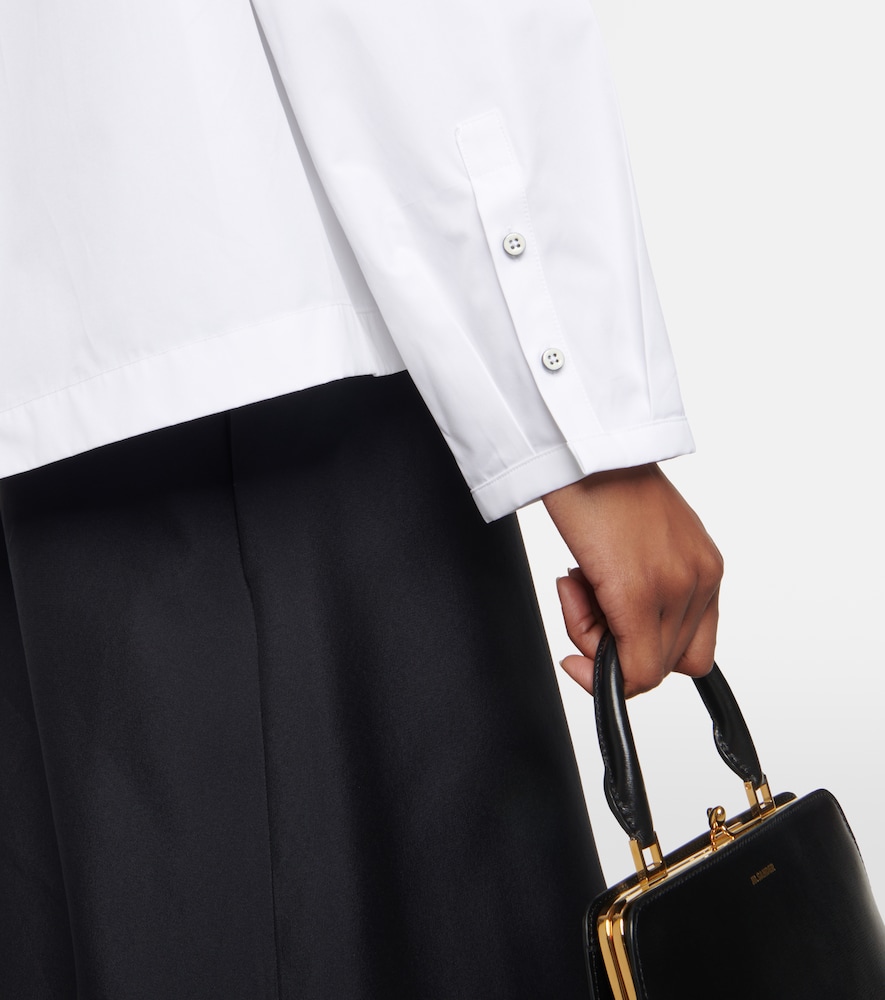 Jil Sander Cotton poplin pleated top