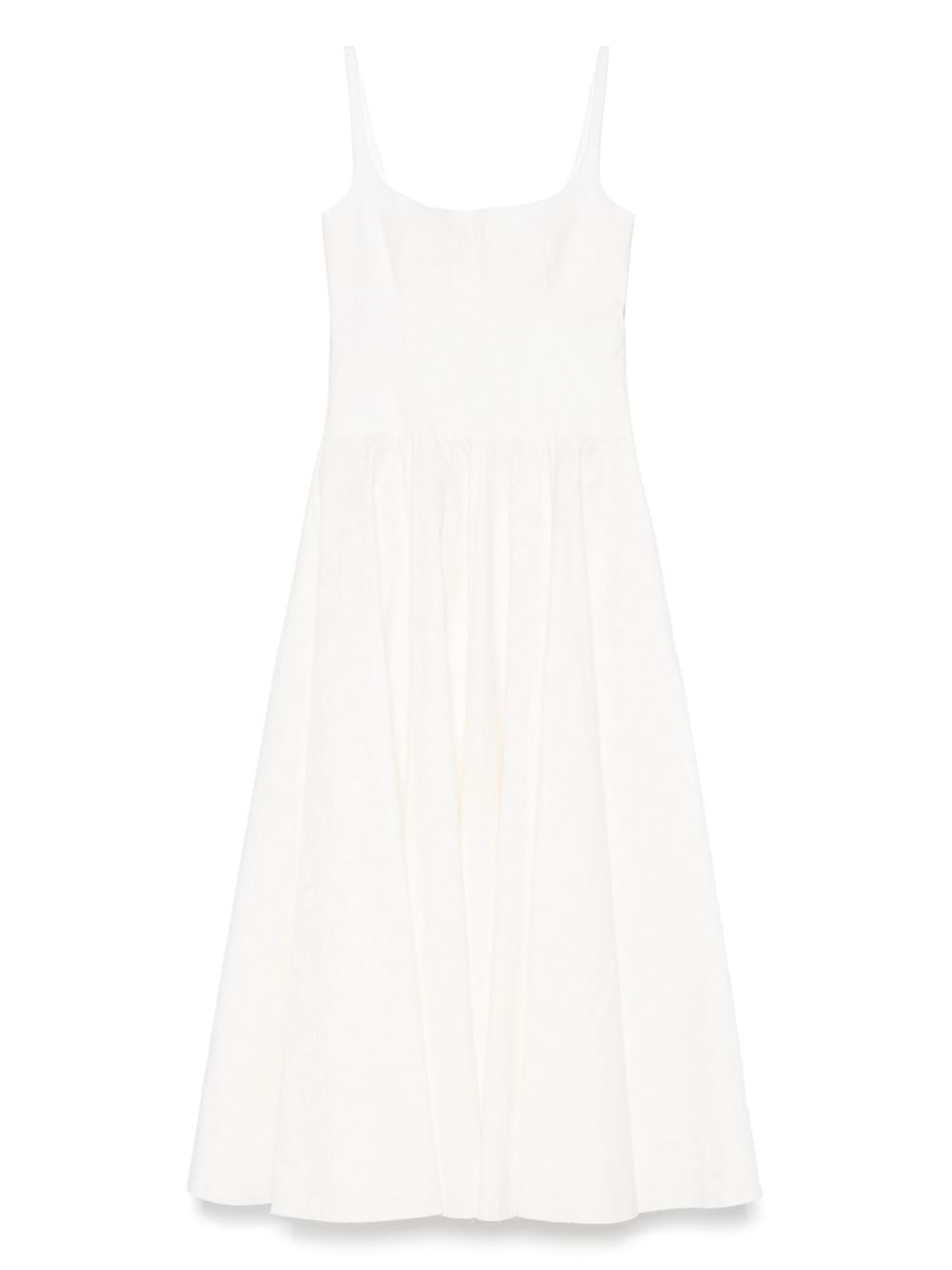 Marni patterned-jacquard cotton midi dress - White