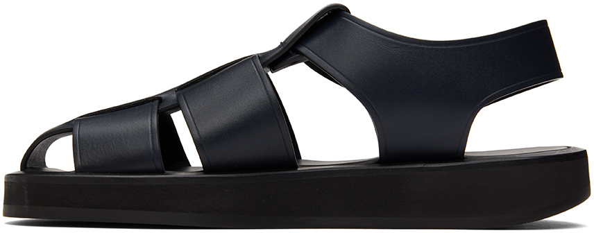Navy fisherman flat sandals
