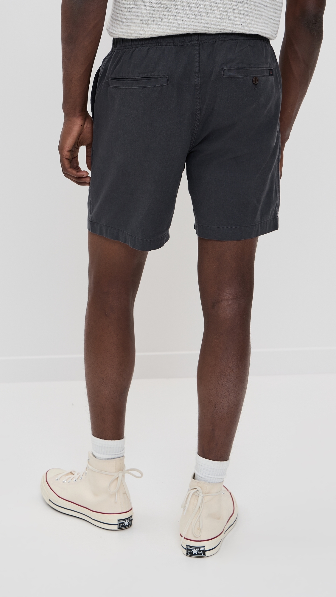 Faherty Essential Drawstring Shorts 6.25 Graphite Tide