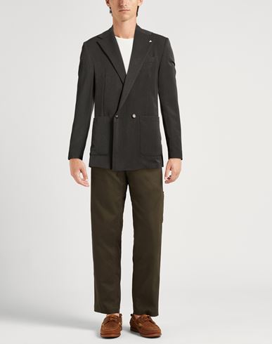 Man Blazer Charcoal Size 42 Polyester, Viscose, Elastane