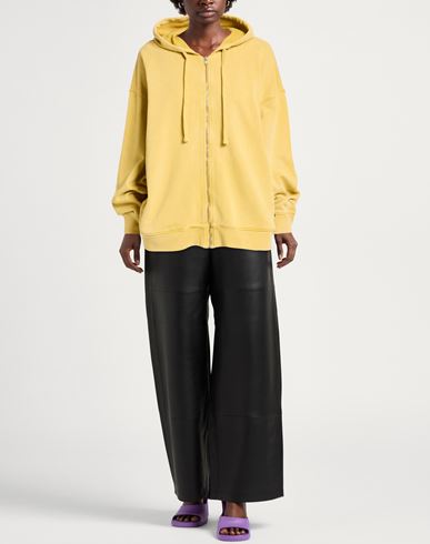 Woman Sweatshirt Mustard Size S Cotton