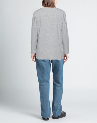 Woman Sweatshirt Grey Size M Cotton, Elastane