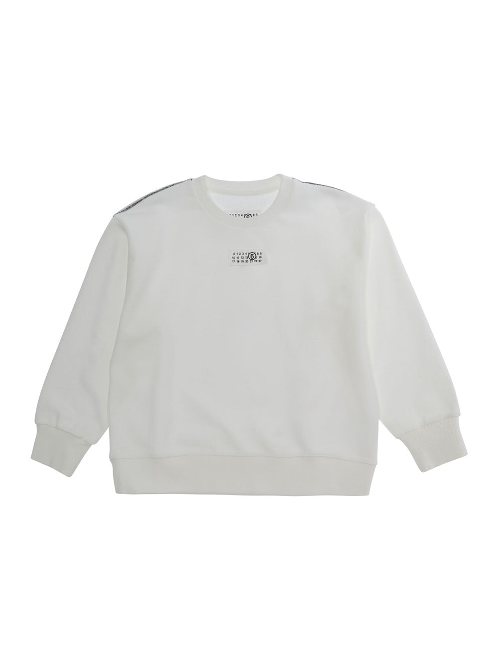 Cotton Round-Neck Sweatshirt — White