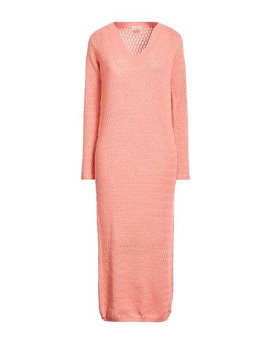Woman Midi dress Salmon pink Size S Cotton, Cashmere