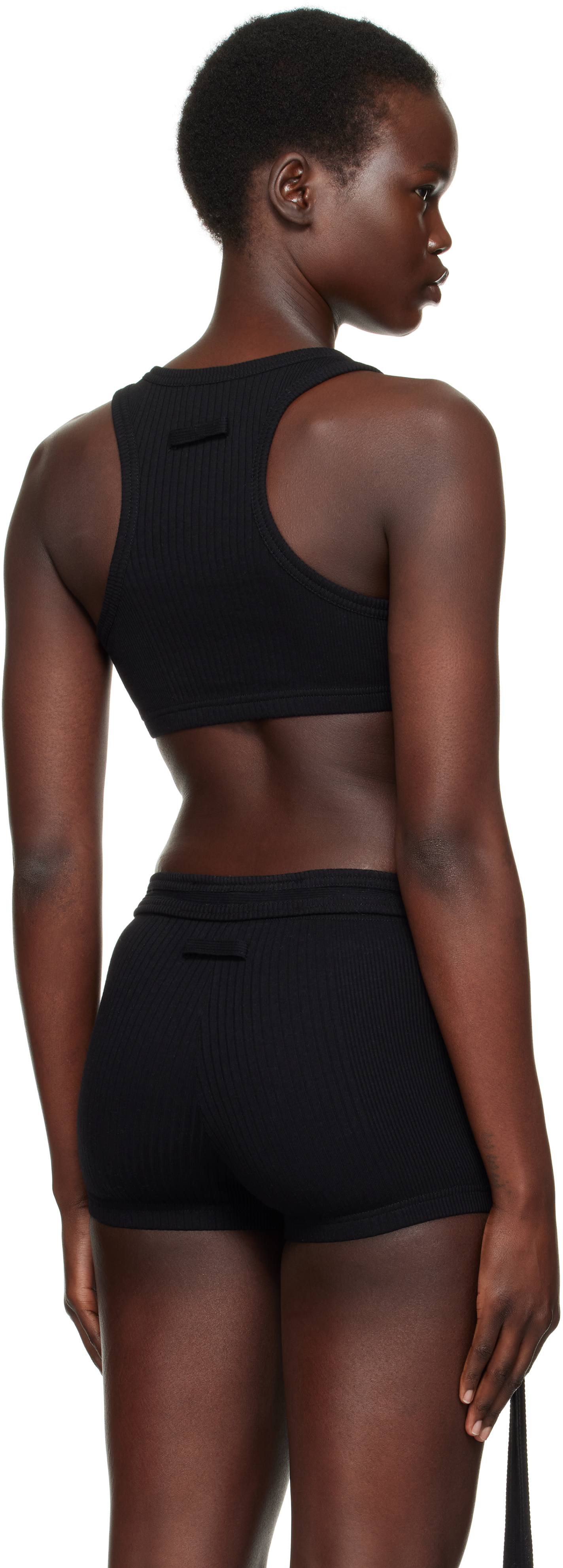 Jean Paul Gaultier Black 'The Cropped Patch' Tank Top