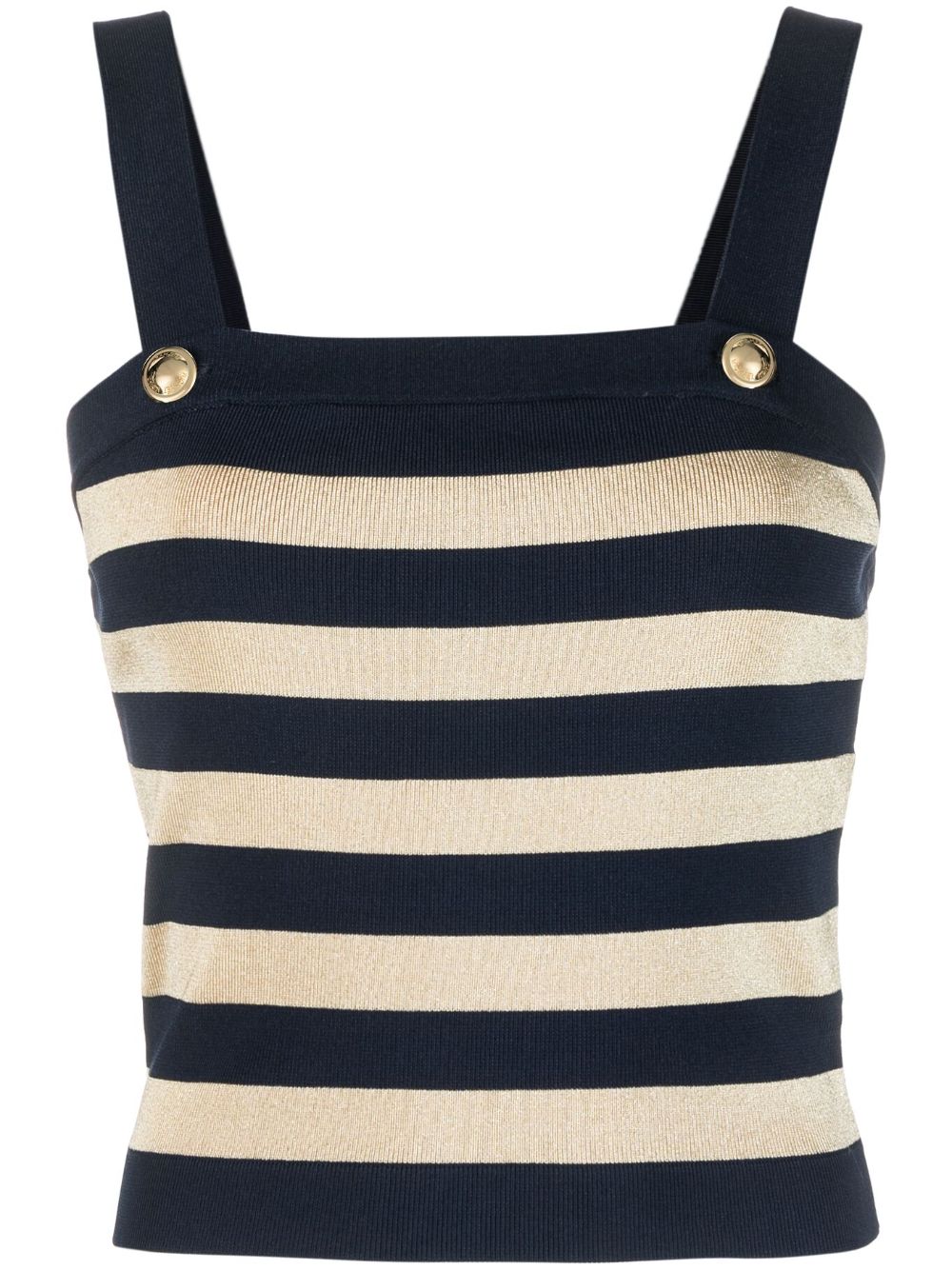 Striped knitted top - Blue