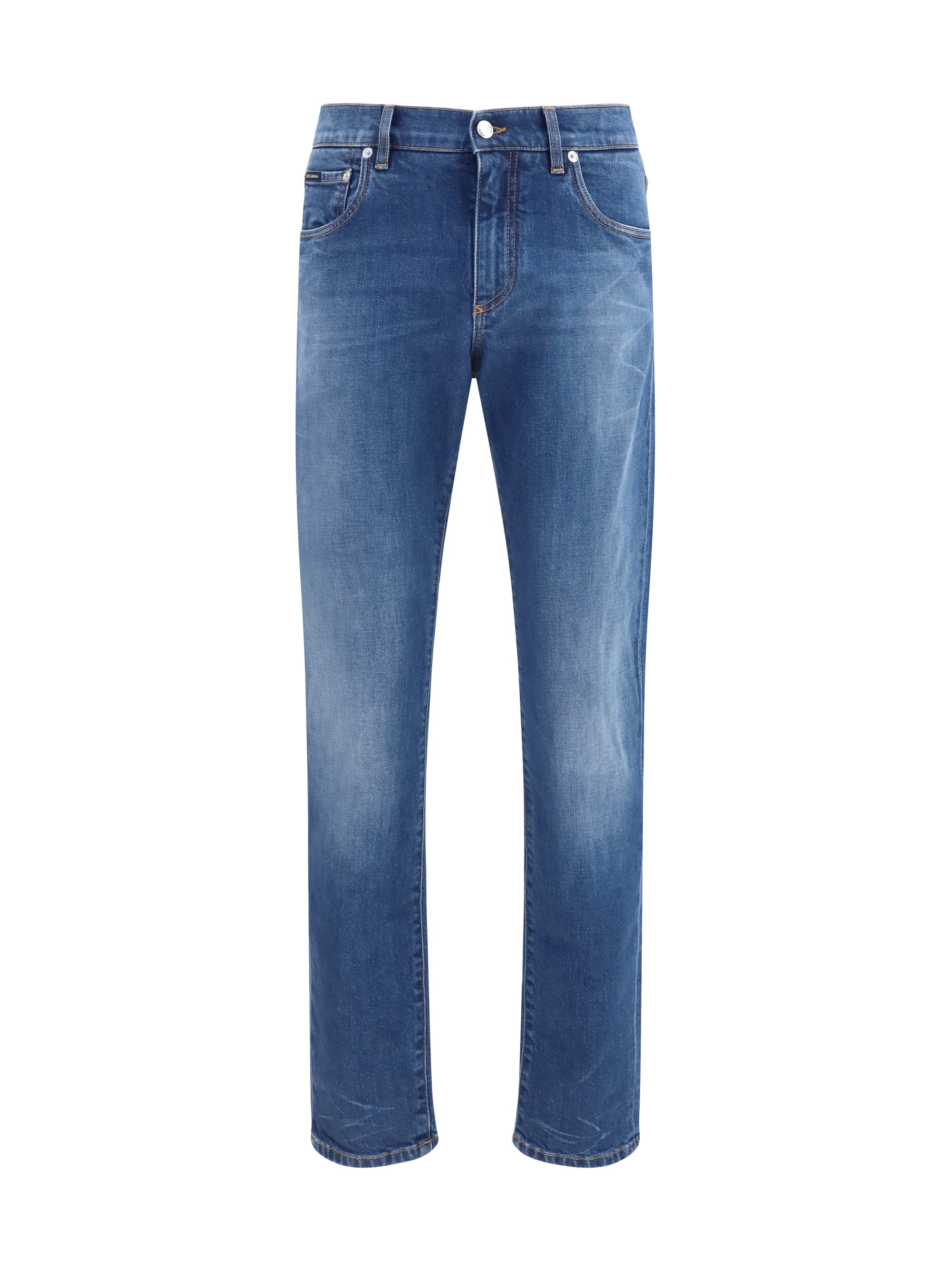 DG Logo Slim Stretch Jeans — Blue