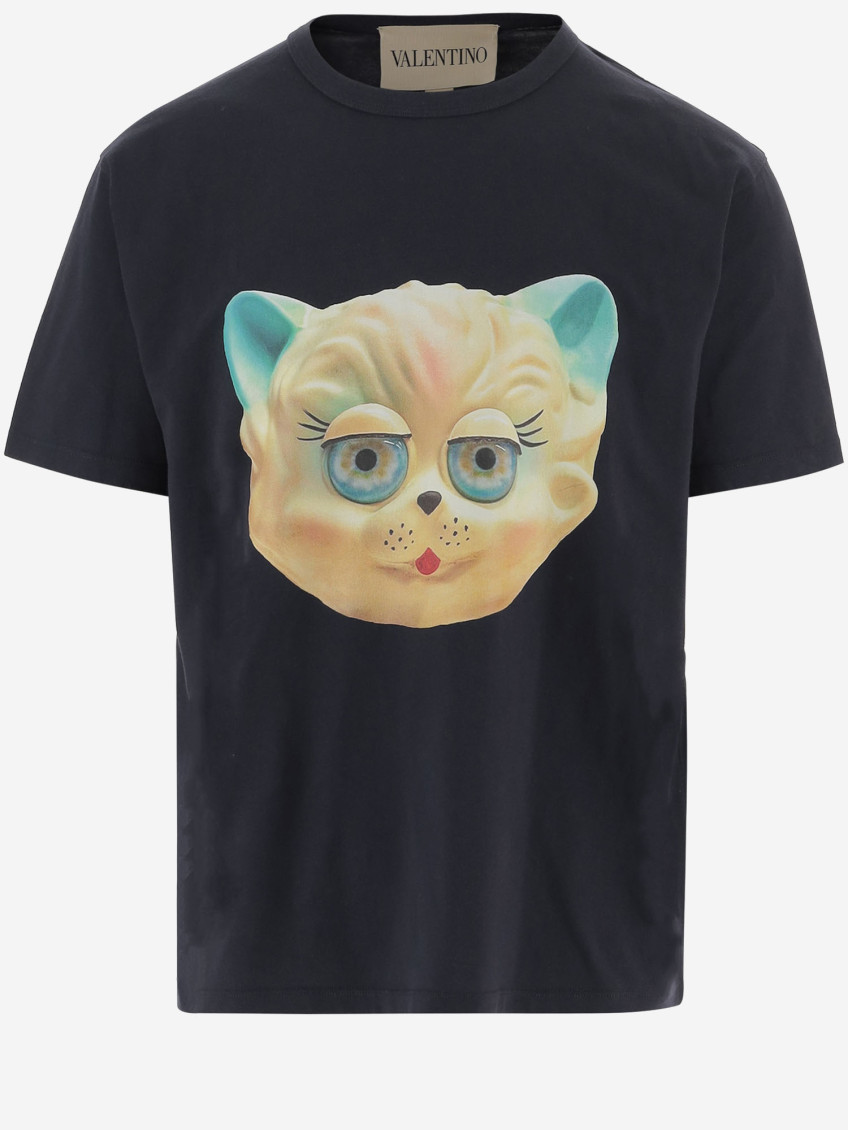 Navy Blue Printed T-shirt