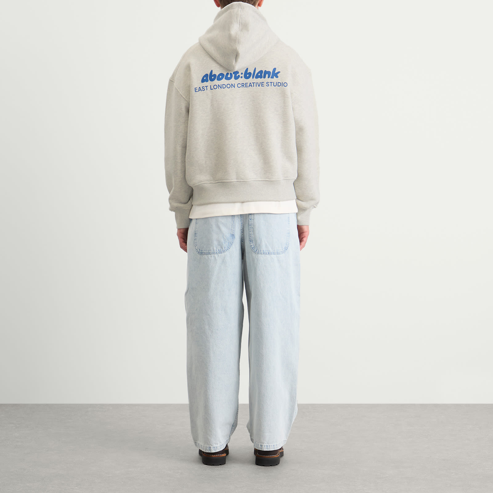 Men's Presented by END. Zev Zip Hoodie Grey Marl/Estate Blue