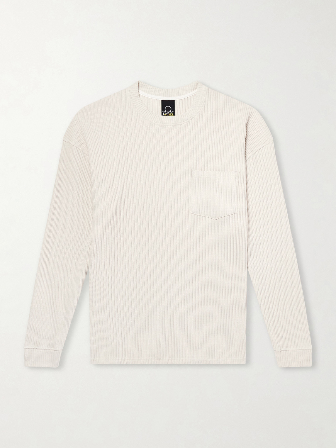 Oversized Waffle-Knit Cotton-Blend T-Shirt