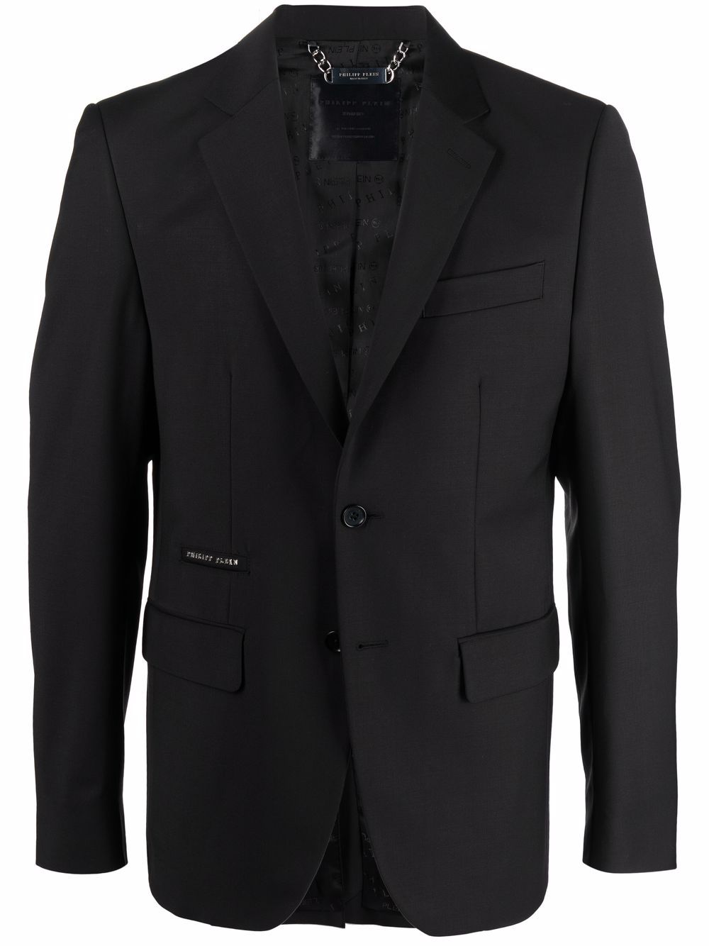 Iconic Plein single breasted jacket - Black