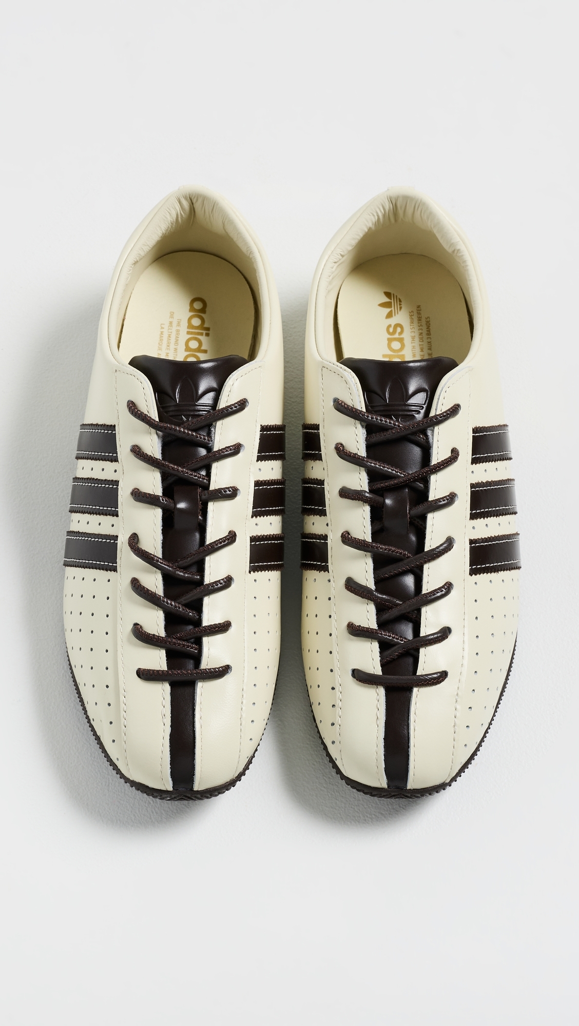 Japan Lux Sneakers Cream White/Coffee/Gold Met