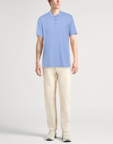 Man Polo shirt Lilac Size L Cotton