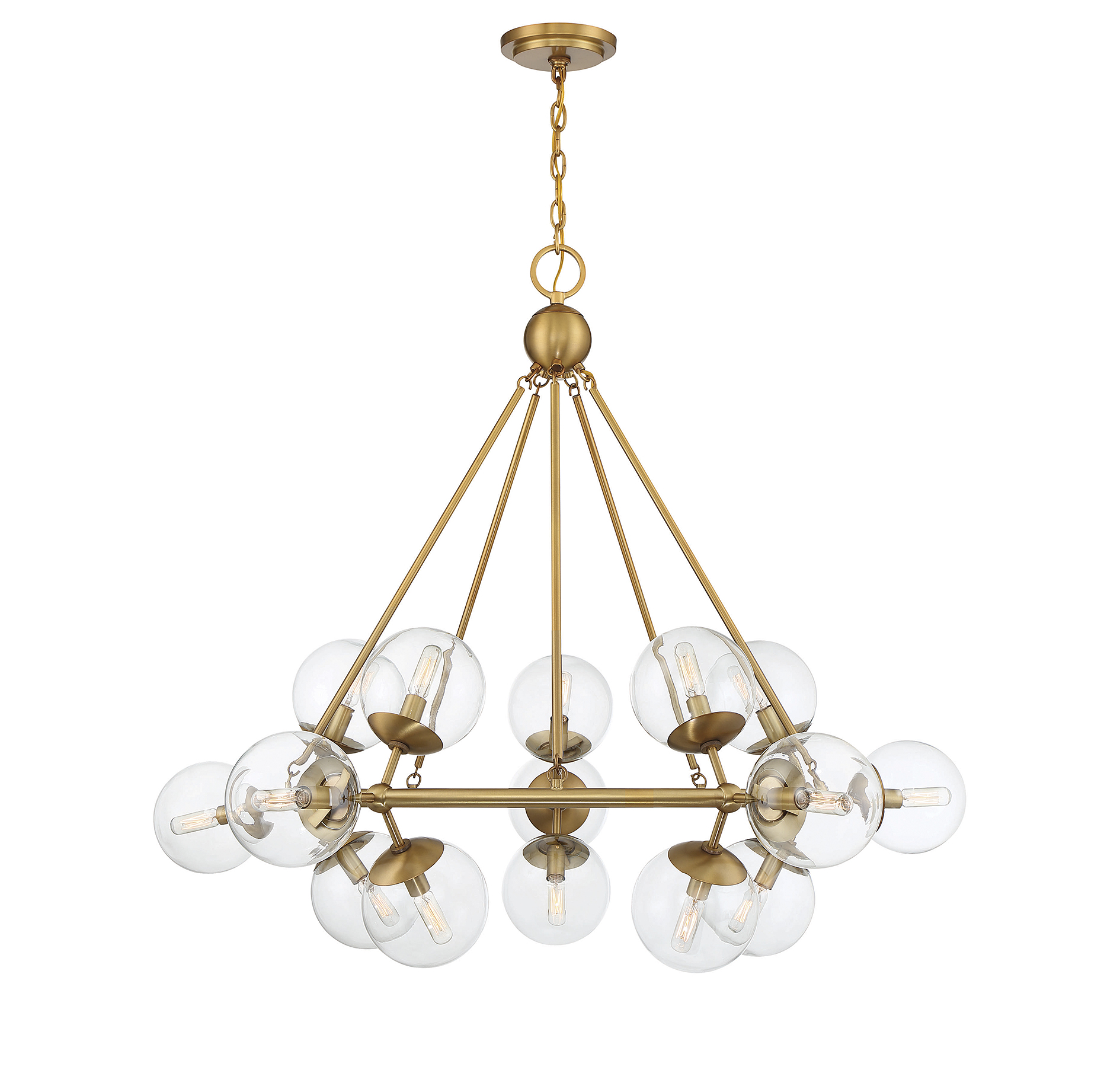 Orion 15-Light Chandelier in Warm Bra