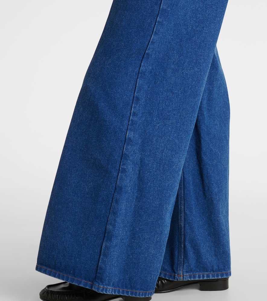 Logo wide-leg jeans