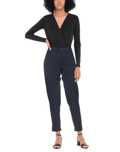 Woman Pants Midnight blue Size 2 Cotton, Elastane