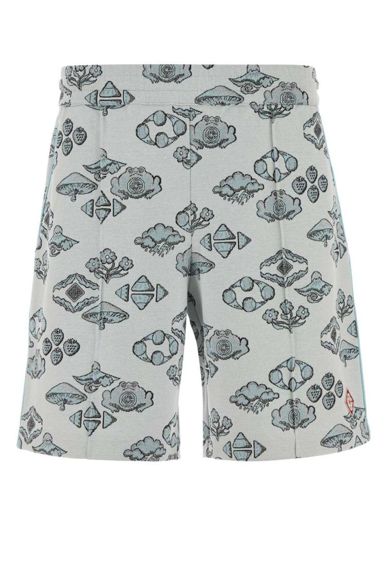 Embroidered Stretch Jacquard Bermuda Shorts