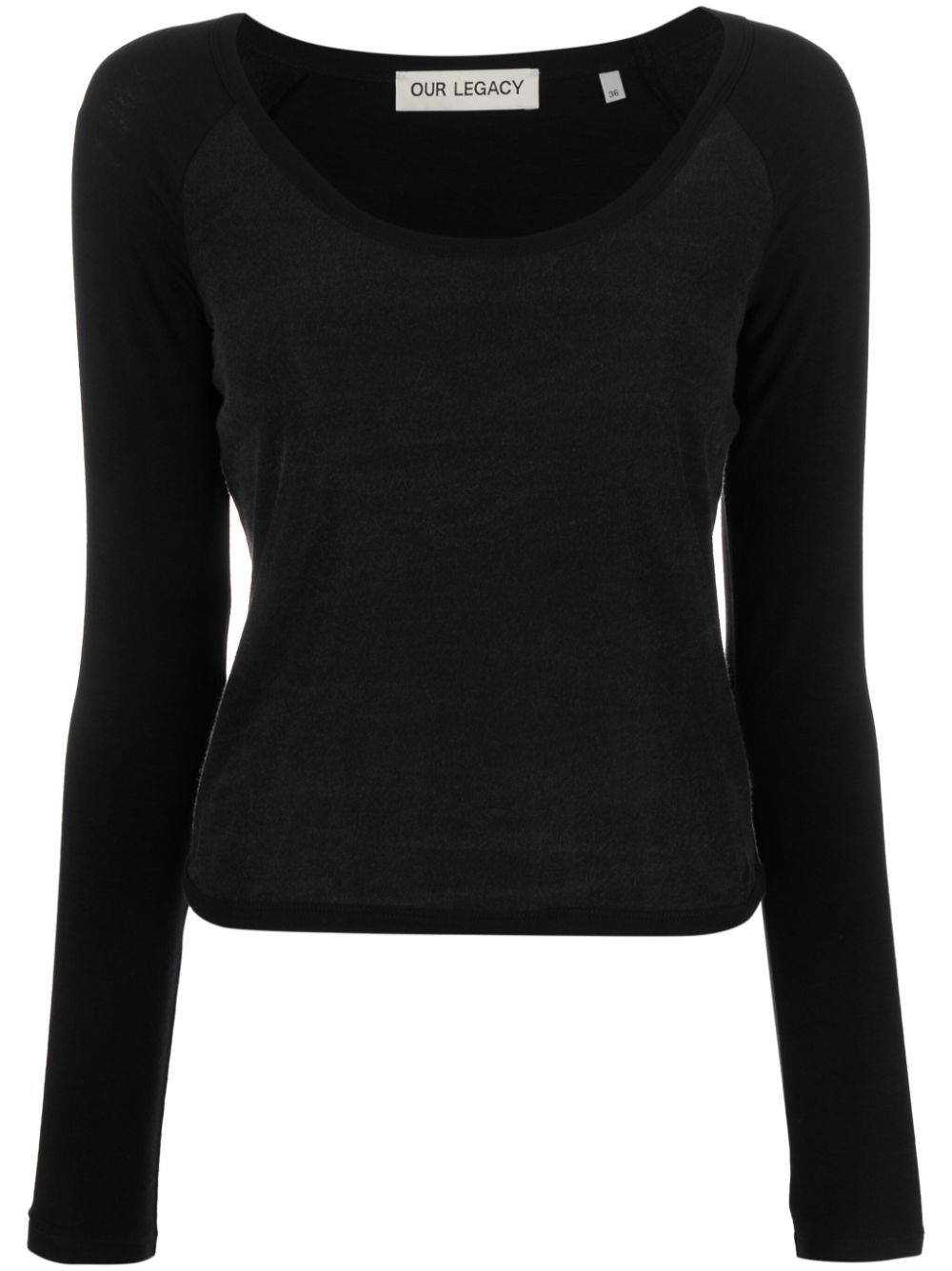 Lyocell-blend knitted top - Black