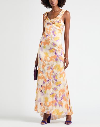 Woman Maxi dress Apricot Size 8 Viscose, Elastane