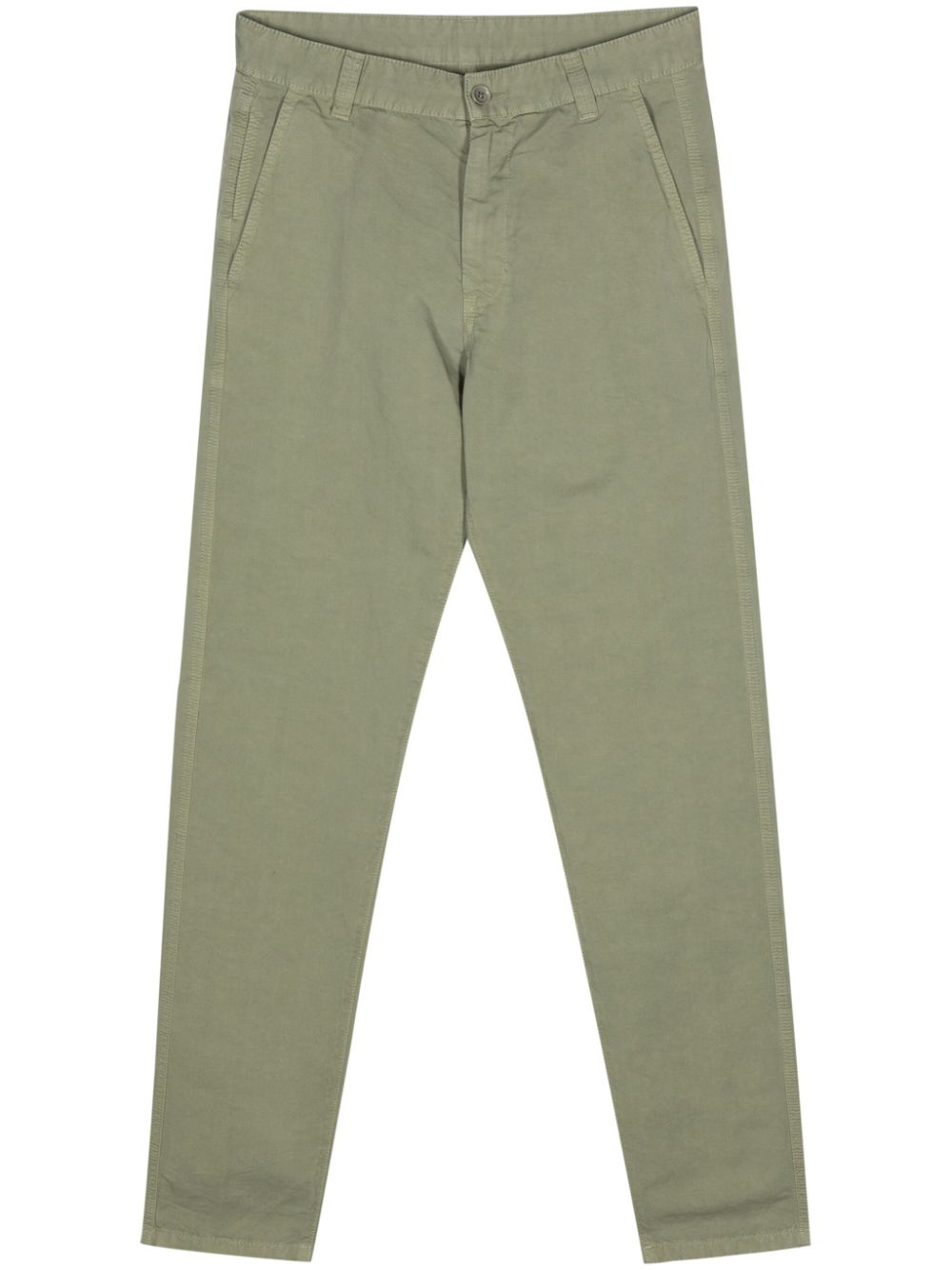 Slub-texture trousers - Green