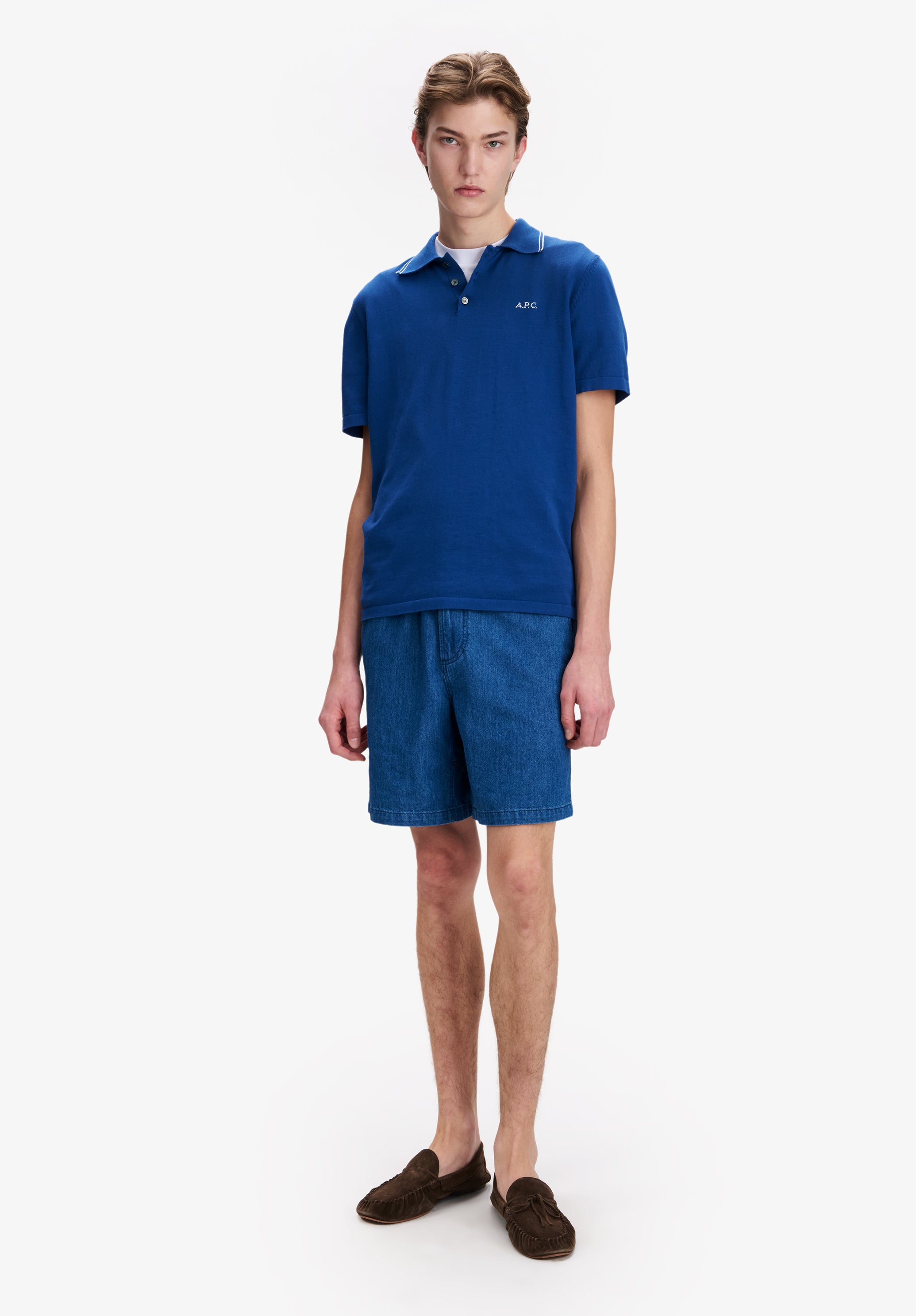 A. P.C. Men's Norris Shorts Size: Small in Blue