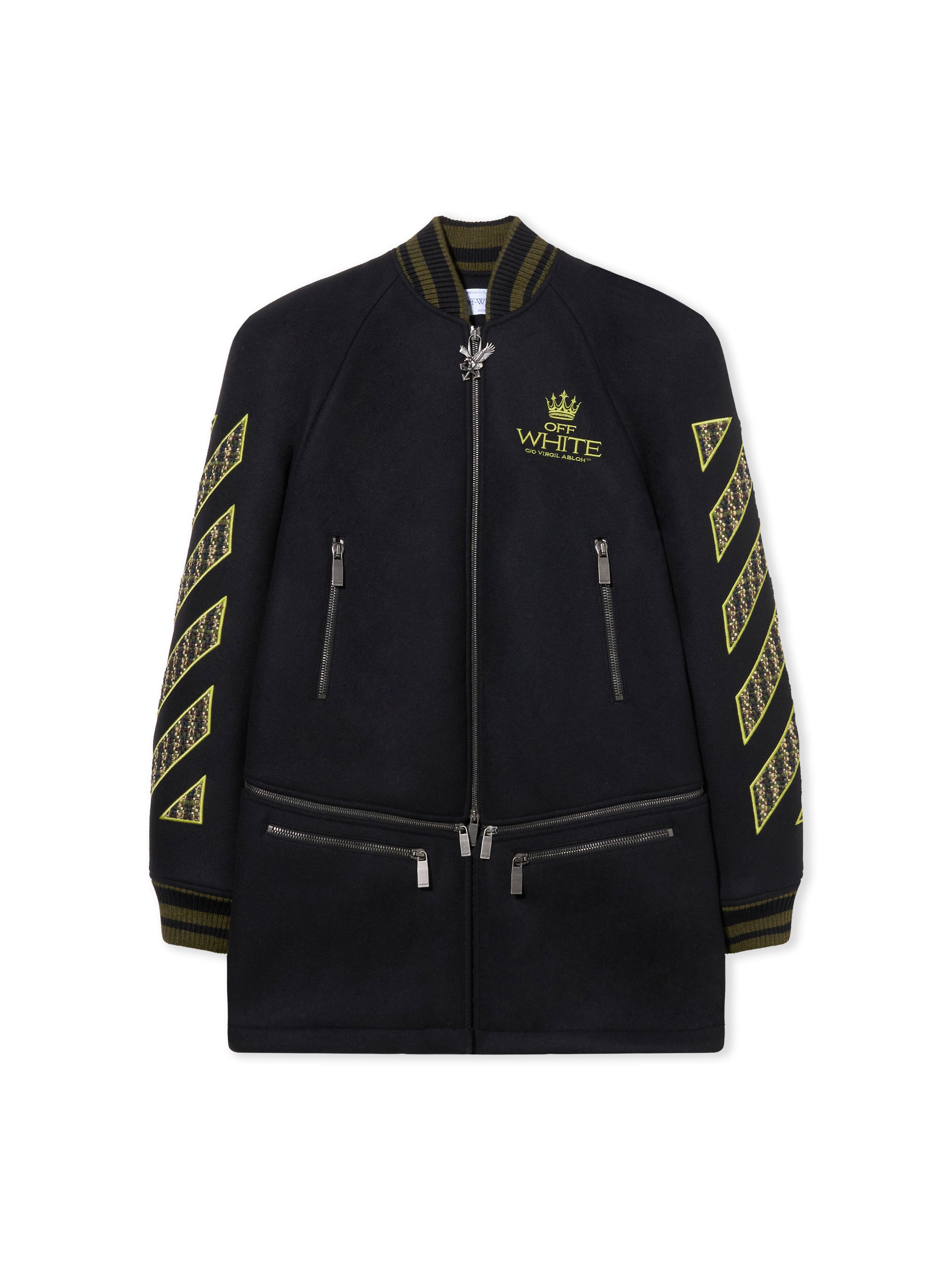 Off Eagle Twill Wo Varsity Coat - Male Outerwear Black