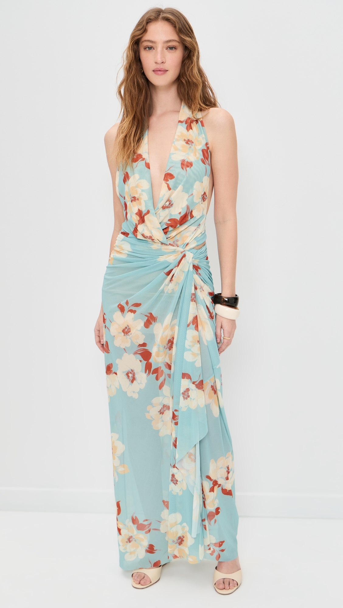 Calliope Drape Maxi Dress Sonara Floral