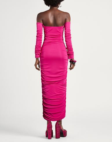 Woman Maxi dress Fuchsia Size 8 Polyester, Elastane