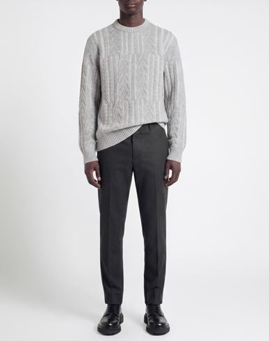 Man Sweater Light grey Size 40 Wool