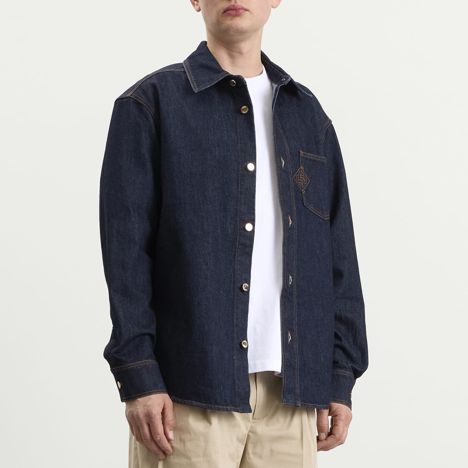 Men's Raw Denim Shirt Indigo