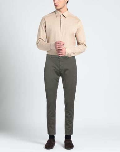 Yan Simmon Man Pants Military green Size 34 Modal, Cotton, Elastane