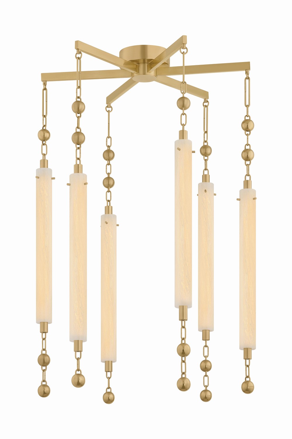 Vintage Brass LED Chandelier from the Parigi Collection