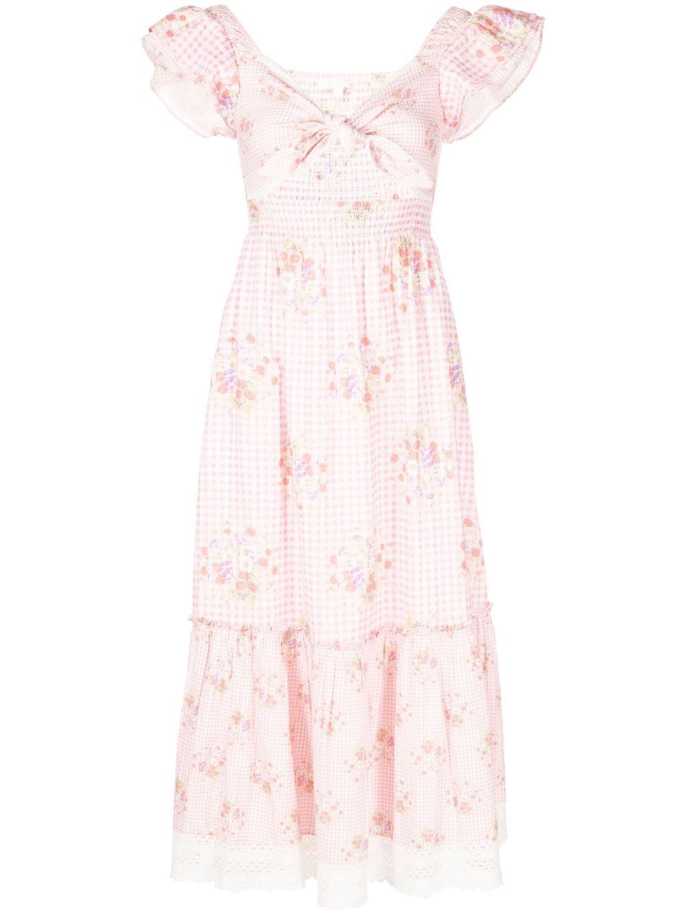 Emeka floral midi dress - Pink