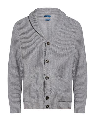 Man Cardigan Light grey Size XL Merino Wool, Polyamide