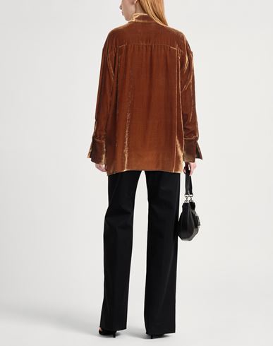 Woman Shirt Brown Size 2 Viscose, Polyamide
