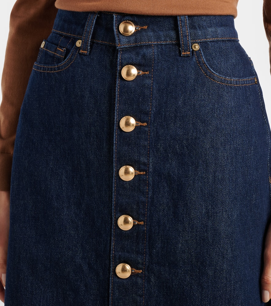 Denim maxi skirt
