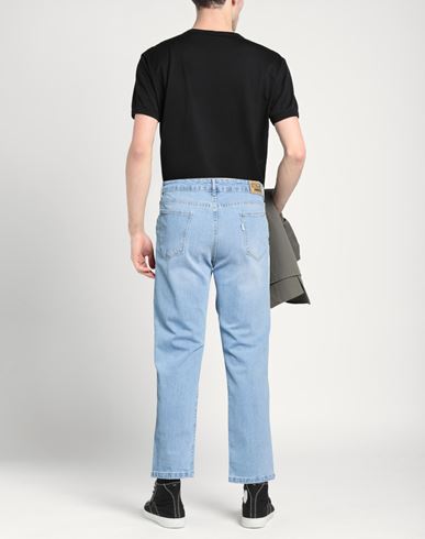 Man Jeans Blue Size 38 Cotton, Elastane