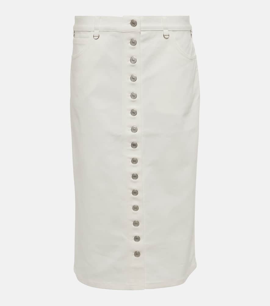 Courrèges Multiflex denim midi skirt