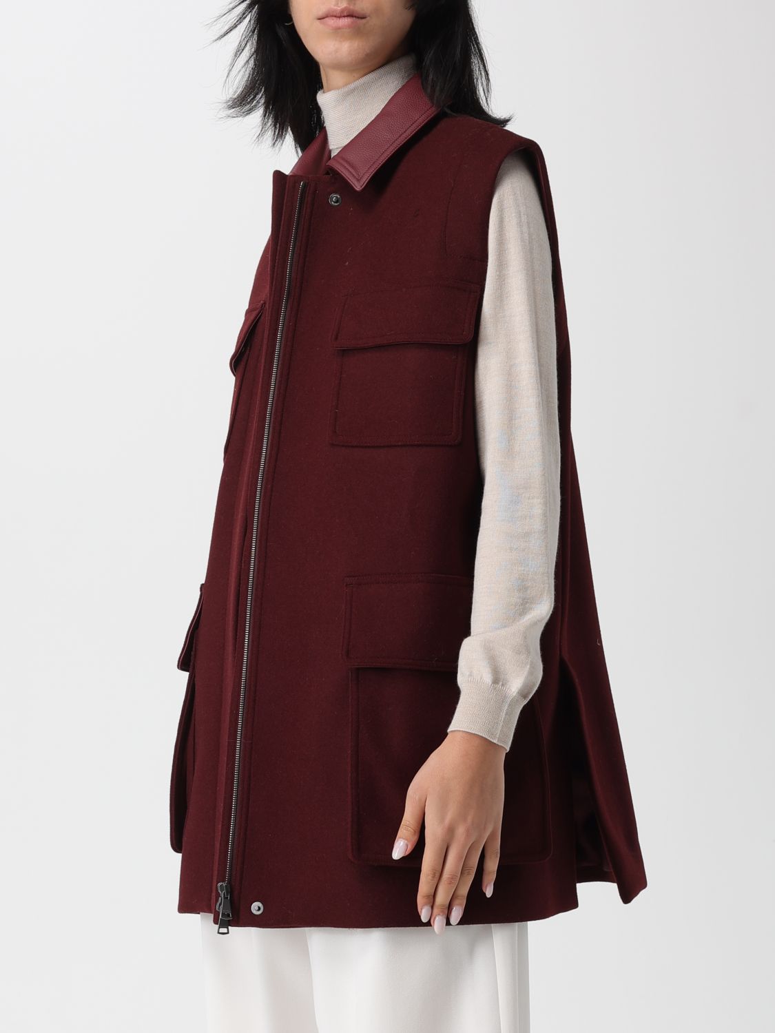 Blazer Woman color Burgundy