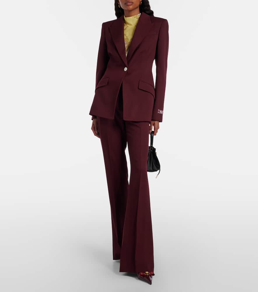 Wool flared pants