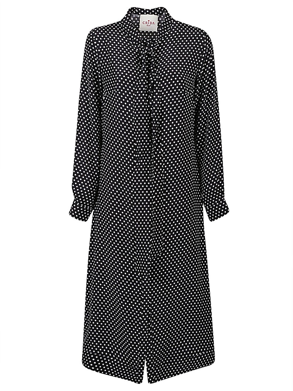 Polka Dot Silk Midi Dress