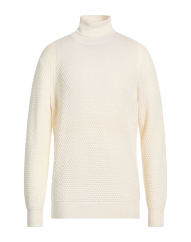 Man Turtleneck Ivory Size 46 Merino Wool